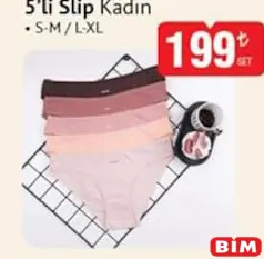 5'Lİ SLİP KÜLOT KADIN fiyat ve kampanya bilgisi